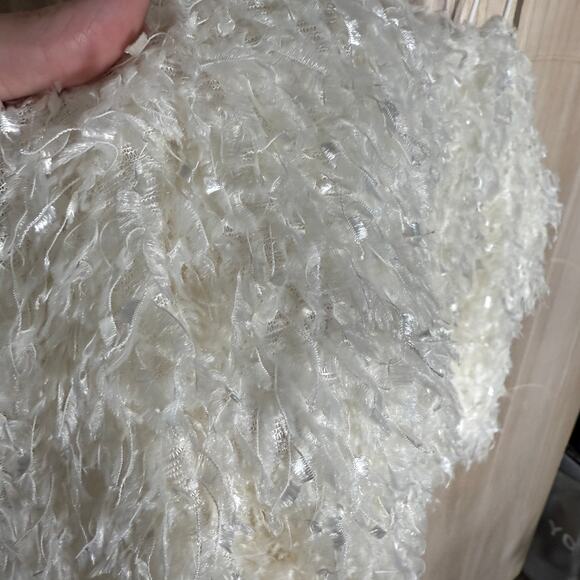 Anthropologie Cami Feathered Tank Top Sunday in Brooklyn White Size XL NEW - Picture 8 of 9